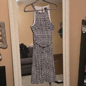 Ann Taylor Women's Black and White Dress
